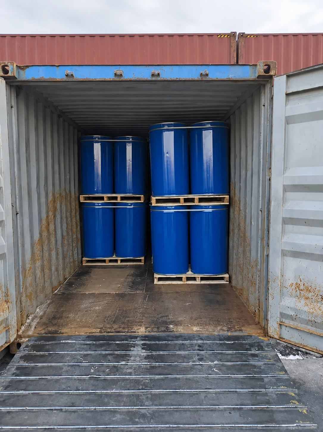 Drums in container